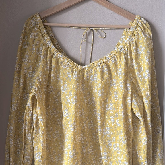 J. CREW Liberty Capel V- Neck Floral Organic Cotton Top - Picture 3 of 7